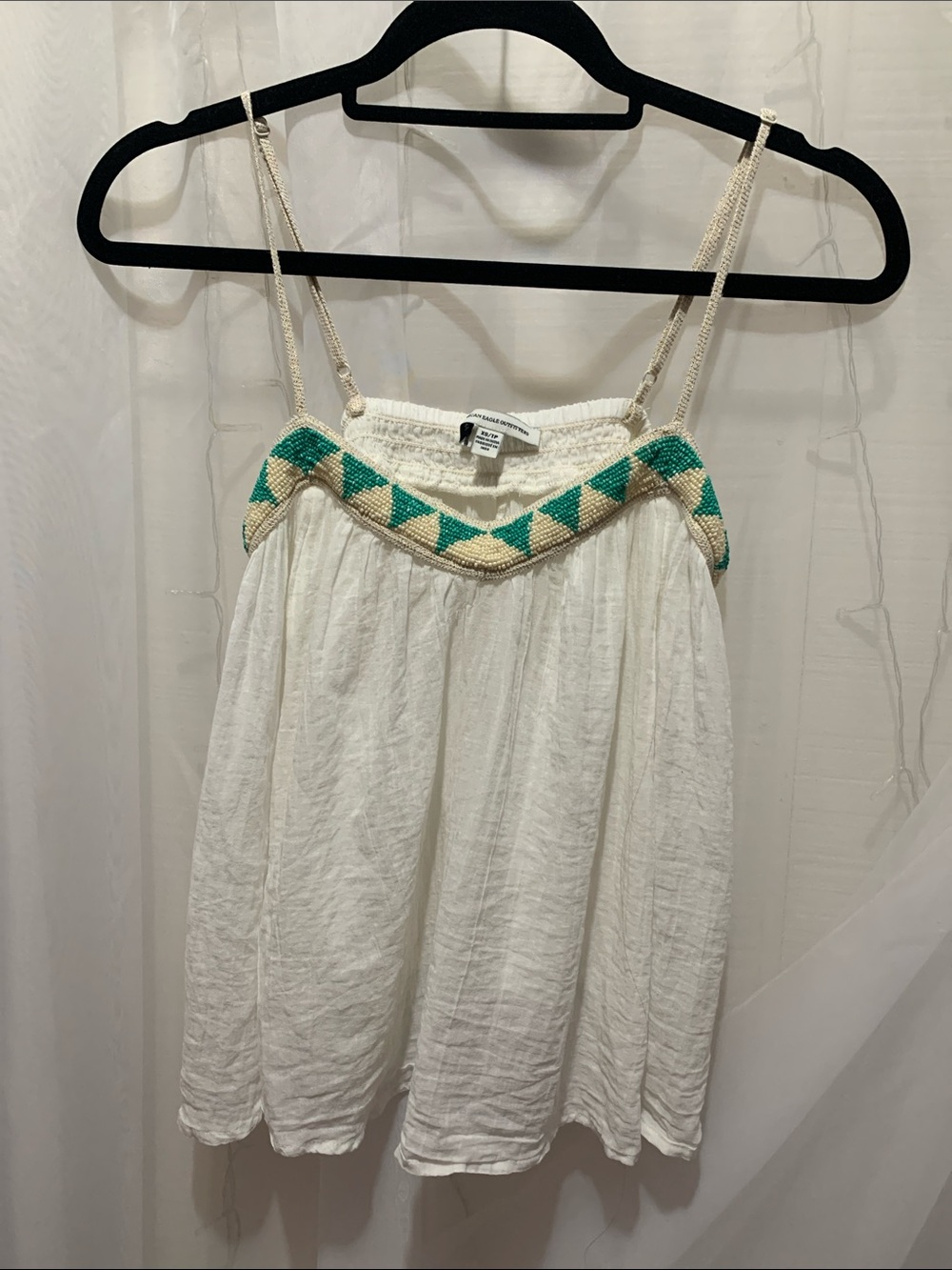 American Eagle Beachy Beaded Tank
